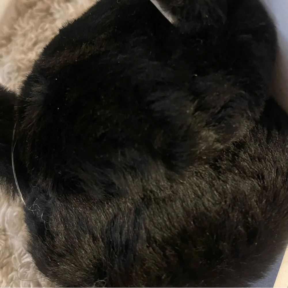 NWT UGG Australia Classic Logo Shearling Earmuffs Black NEW With Box - Picture 5 of 9
